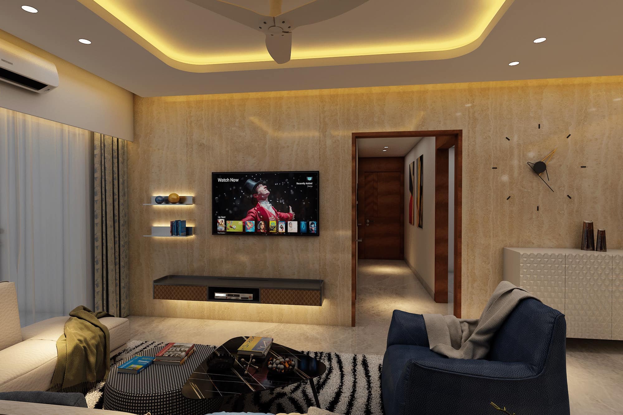 3D interior design render - view 2